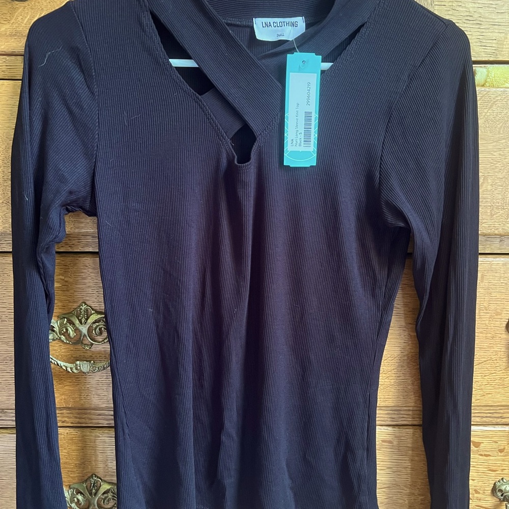 LNA Clothing with tags Black Long Sleeve Shirt